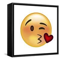 Emoji Wink Heart Kiss-Ali Lynne-Framed Stretched Canvas