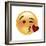 Emoji Wink Heart Kiss-Ali Lynne-Framed Giclee Print