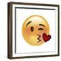 Emoji Wink Heart Kiss-Ali Lynne-Framed Giclee Print