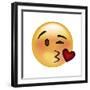 Emoji Wink Heart Kiss-Ali Lynne-Framed Giclee Print