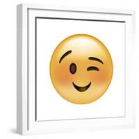 Emoji Wink Small Smile-Ali Lynne-Framed Giclee Print