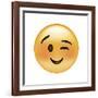 Emoji Wink Small Smile-Ali Lynne-Framed Giclee Print