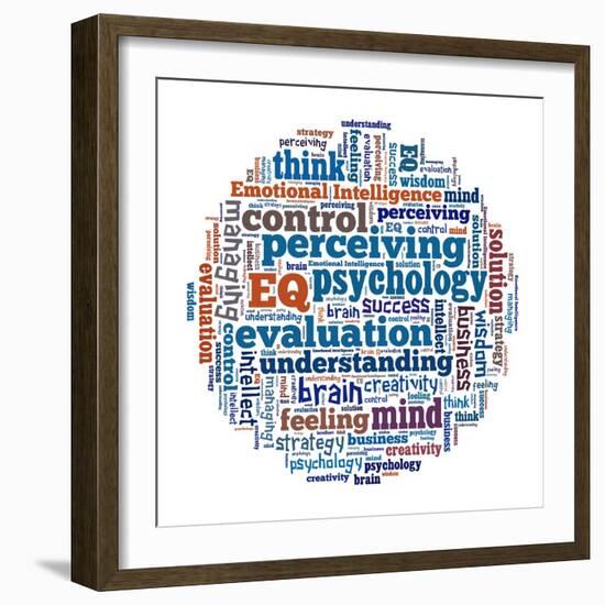 Emotional Intelligence In Word Collage-mypokcik-Framed Art Print