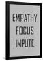 Empathy Focus Impute Philosophy-null-Framed Poster