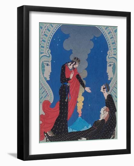 Empédocle, Dieu Supposé. Empedocles, Supposed God, 1929 (Engraving)-Georges Barbier-Framed Giclee Print