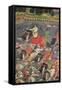 Emperor Akbar Crossing the River Ganges in 1567, from the "Akbarnama" Made by Abu"L Fazi, 1590-98-null-Framed Stretched Canvas