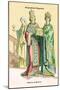 Emperor and Princess of Byzantine, 8th Century-Richard Brown-Mounted Art Print