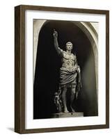 Emperor Augustus in Military Dress, Marble Figure from the Prima Porta-null-Framed Premium Giclee Print