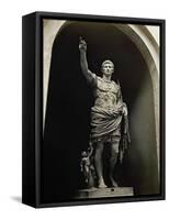 Emperor Augustus in Military Dress, Marble Figure from the Prima Porta-null-Framed Stretched Canvas