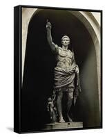 Emperor Augustus in Military Dress, Marble Figure from the Prima Porta-null-Framed Stretched Canvas