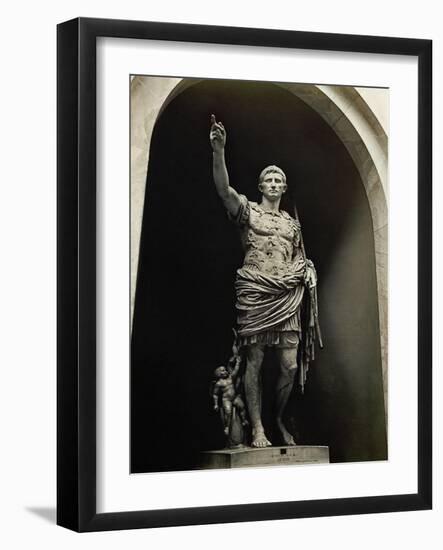 Emperor Augustus in Military Dress, Marble Figure from the Prima Porta-null-Framed Giclee Print