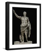 Emperor Augustus in Military Dress, Marble Figure from the Prima Porta-null-Framed Giclee Print