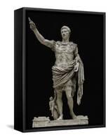 Emperor Augustus in Military Dress, Marble Figure from the Prima Porta-null-Framed Stretched Canvas