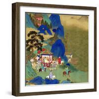 Emperor Ch'In Wang Ti Travelling in a Palanquin, from a History of Chinese Emperors-null-Framed Giclee Print