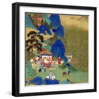 Emperor Ch'In Wang Ti Travelling in a Palanquin, from a History of Chinese Emperors-null-Framed Giclee Print