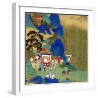 Emperor Ch'In Wang Ti Travelling in a Palanquin, from a History of Chinese Emperors-null-Framed Giclee Print