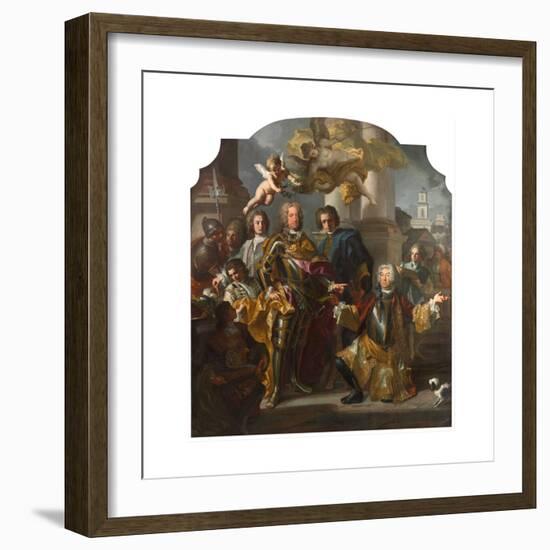 Emperor Charles VI and Count Gundacker Von Althan, 1728-Francesco Solimena-Framed Giclee Print