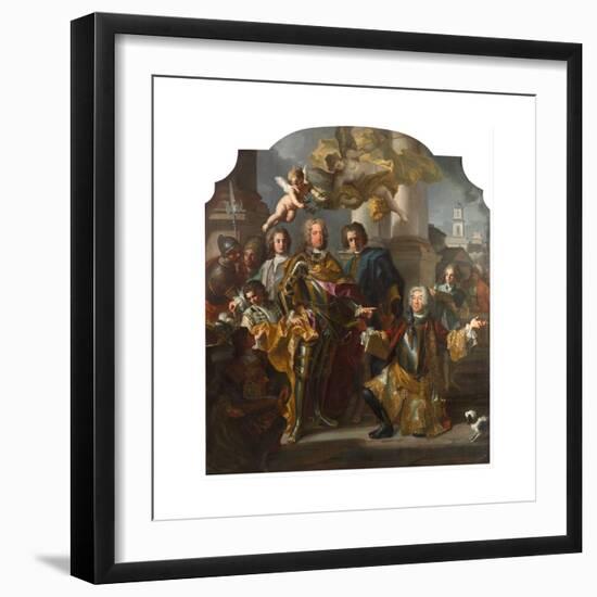 Emperor Charles VI and Count Gundacker Von Althan, 1728-Francesco Solimena-Framed Giclee Print