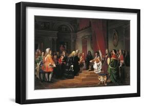 Emperor Charles VI Giving Audience to Venetian Ambassadors-Francesco Beda-Framed Giclee Print