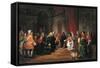 Emperor Charles VI Giving Audience to Venetian Ambassadors-Francesco Beda-Framed Stretched Canvas