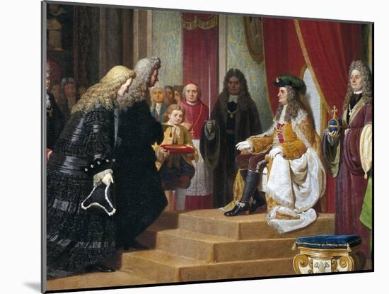 Emperor Charles VI Giving Audience to Venetian Ambassadors-Francesco Beda-Mounted Giclee Print