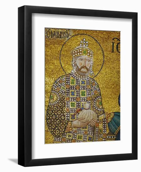 Emperor Constantine IX Monomachos (1042-1054) Holding the Money-Bag with the Church's Endowment-null-Framed Premium Giclee Print