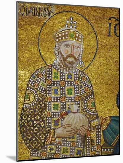 Emperor Constantine IX Monomachos (1042-1054) Holding the Money-Bag with the Church's Endowment-null-Mounted Giclee Print