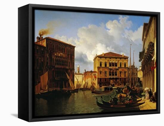 Emperor Ferdinand I Entering Venice, 1838-Lancelot-Theodore Turpin De Criss-Framed Stretched Canvas