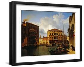 Emperor Ferdinand I Entering Venice, 1838-Lancelot-Theodore Turpin De Criss-Framed Giclee Print