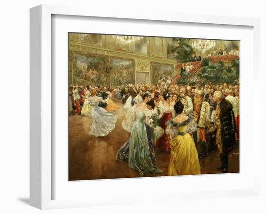 Emperor Franz Joseph, 1830-1916, at Ball in Vienna in 1900 to Salute Start of New Century-Wilhelm Gause-Framed Giclee Print