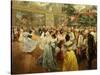 Emperor Franz Joseph, 1830-1916, at Ball in Vienna in 1900 to Salute Start of New Century-Wilhelm Gause-Stretched Canvas
