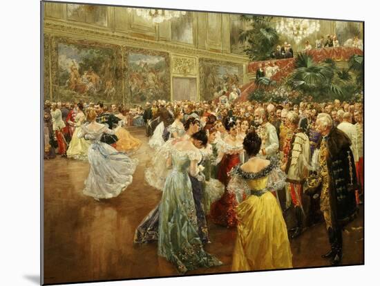 Emperor Franz Joseph, 1830-1916, at Ball in Vienna in 1900 to Salute Start of New Century-Wilhelm Gause-Mounted Giclee Print