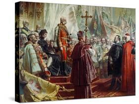 Emperor Franz Joseph I and Empress Elizabeth in Budapest, 8th July 1896-Gyula Benczur-Stretched Canvas