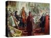 Emperor Franz Joseph I and Empress Elizabeth in Budapest, 8th July 1896-Gyula Benczur-Stretched Canvas