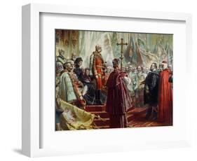 Emperor Franz Joseph I and Empress Elizabeth in Budapest, 8th July 1896-Gyula Benczur-Framed Giclee Print