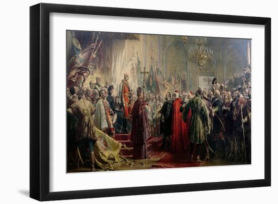 Emperor Franz Joseph I and Empress Elizabeth in Budapest, 8th July 1896-Gyula Benczur-Framed Giclee Print