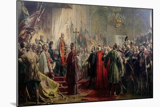 Emperor Franz Joseph I and Empress Elizabeth in Budapest, 8th July 1896-Gyula Benczur-Mounted Giclee Print