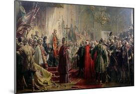 Emperor Franz Joseph I and Empress Elizabeth in Budapest, 8th July 1896-Gyula Benczur-Mounted Giclee Print