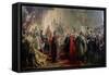 Emperor Franz Joseph I and Empress Elizabeth in Budapest, 8th July 1896-Gyula Benczur-Framed Stretched Canvas