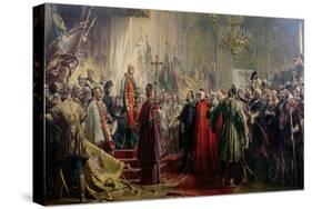 Emperor Franz Joseph I and Empress Elizabeth in Budapest, 8th July 1896-Gyula Benczur-Stretched Canvas