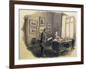 Emperor Franz Joseph I of Austria (1830-1916) at His Writing Desk at Jagdrock-Wilhelm Gause-Framed Giclee Print