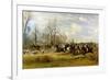 Emperor Franz Joseph I of Austria Hunting to Hounds with the Countess Larisch in Silesia, 1882-Emil Adam-Framed Giclee Print