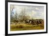 Emperor Franz Joseph I of Austria Hunting to Hounds with the Countess Larisch in Silesia, 1882-Emil Adam-Framed Giclee Print