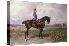 Emperor Franz Joseph I on His Austrian Horse, 1898-Julius von Blaas-Stretched Canvas