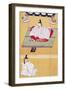 Emperor Go-Daigo and Minister Fujifusa, Woodcut, Kamakura Period (1185-1333), Japanese Civilization-null-Framed Giclee Print