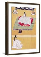 Emperor Go-Daigo and Minister Fujifusa, Woodcut, Kamakura Period (1185-1333), Japanese Civilization-null-Framed Giclee Print