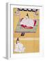 Emperor Go-Daigo and Minister Fujifusa, Woodcut, Kamakura Period (1185-1333), Japanese Civilization-null-Framed Premium Giclee Print