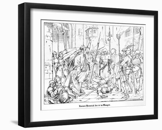 Emperor Henry IV at Bingen-Alfred Rethel-Framed Giclee Print