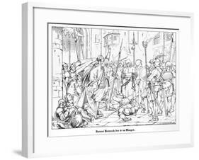 Emperor Henry IV at Bingen-Alfred Rethel-Framed Giclee Print