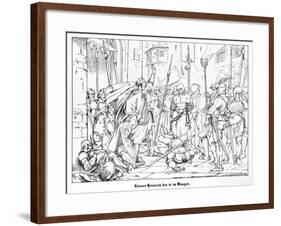 Emperor Henry IV at Bingen-Alfred Rethel-Framed Giclee Print